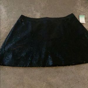 Black mini skirt